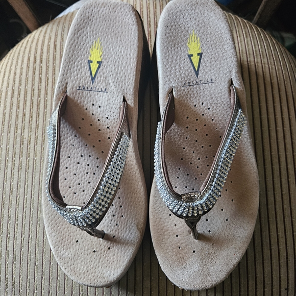 Volatile Rhinestone Sandals - Picture 1 of 3